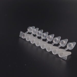 natural 0.1ml 8 strip pcr tube with attached cap